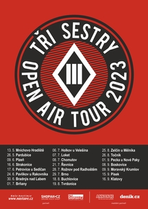 Tři sestry vyráží na open air tour po letních areálech Čech a Moravy! Kde je můžete slyšet?